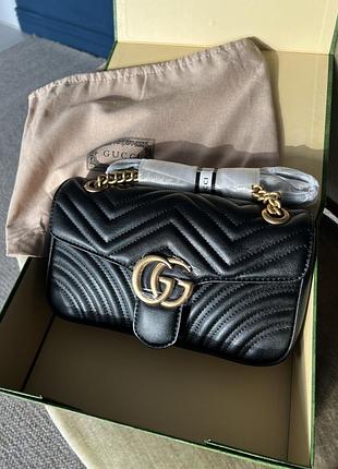 Сумочка женская маленькая черная кожаная премиум качество