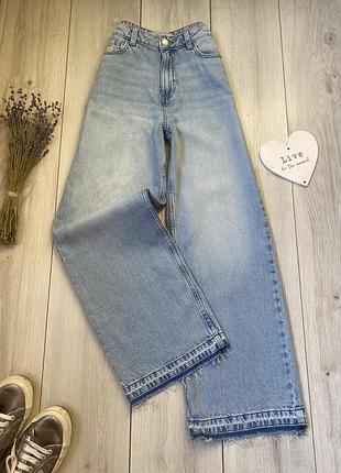 Прямі широкі джинси з високою посадкою wide leg new look