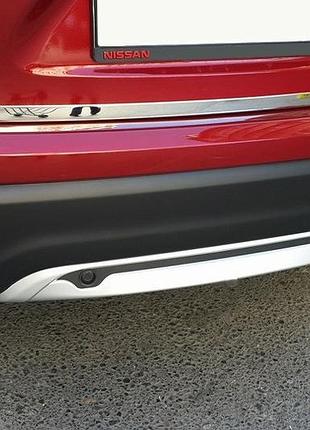 Кромка багажника carmos для nissan qashqai 2014-2021 нержавеющая сталь самоклейка хром накладка для защи ve-33