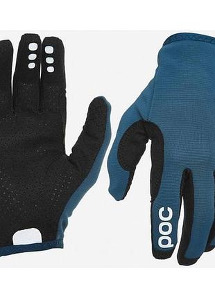 Перчатки велосипедные poc resistance enduro glove s, черный-синий