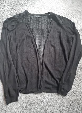 Женский черный короткий кардиган new look размер 14