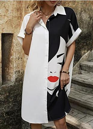 Эффектное платье 👗 рубашка большого размера