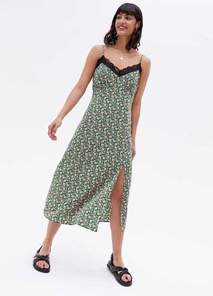 Платье slip с кружевом