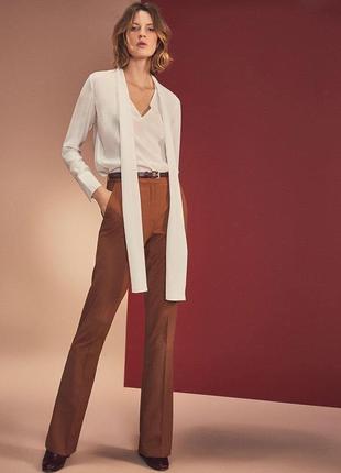 Вовняні штани теракотового кольору massimo dutti1 фото