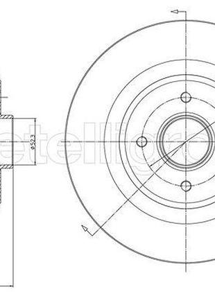 Диск тормозной renault grand scenic ii (jm0/1_) 2.0 2004.04-2009.06 mt 23-1457