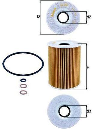 Фильтр масляный bmw 5 (e60) m5 2001.12 - 2010.03 mh ox254d2