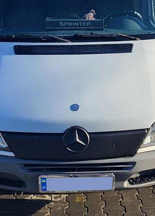 Зимняя накладка на решетку mercedes sprinter w901 2002-2006 матовая дефлектор для защиты от снега и льда dm-11