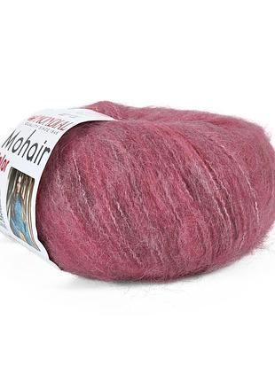 Пряжа mohair color/мохер колор, марсаловый 892, mondial