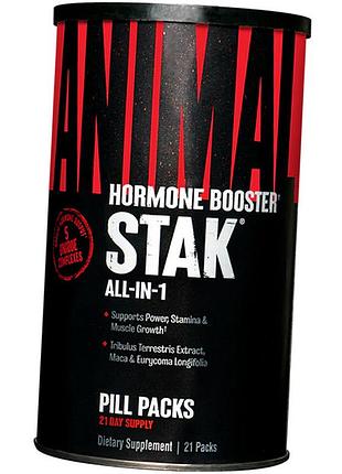 Тестостероновый бустер для мужчин, animal stak, universal nutrition 21пак (08086007)