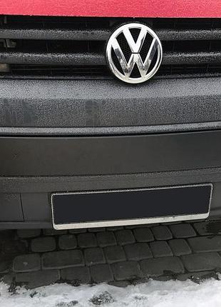Зимова накладка на нижні грати матова для volkswagen t5 2010-2015 дефлектор для захисту від снігу та льо dm-11