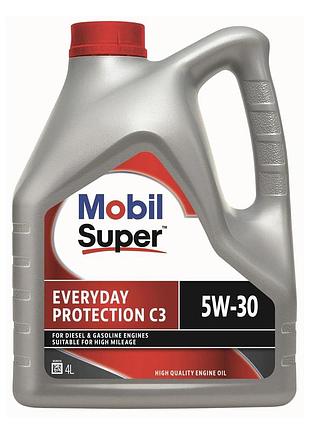Масло моторное mobil super everyday protection c3 5w30 4l, 158016
