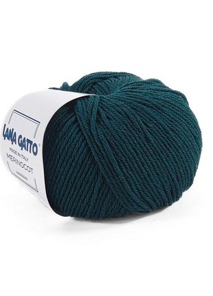 Пряжа merinocot/меринокот, темный изумрудный 19994, lana gatto