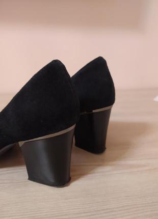 Туфли женские черные натуральный замш3 фото