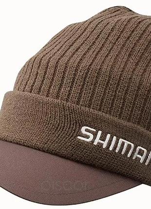 Шапка shimano breath hyper +°c knit cap 18 cacao brown