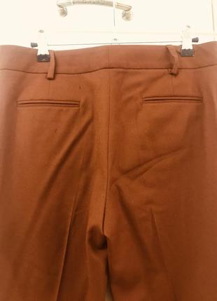 Вовняні штани теракотового кольору massimo dutti4 фото