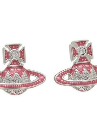 Серьги vivienne westwood aretha bas relief earrings оригинал
