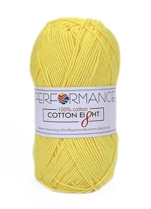 Пряжа cotton eight/коттон ейт, ярко-желтый 1040, performance