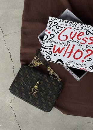 Сумка guess g james logo коричневый есть