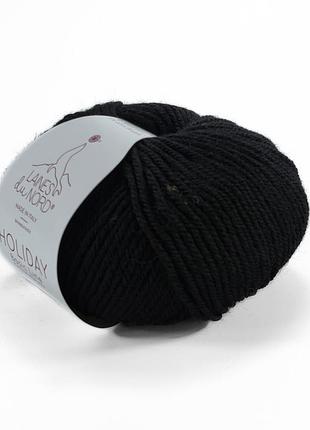 Пряжа holiday/холидей, черный 35, laines du nord