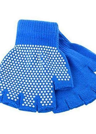 Перчатки для занятий йогой ms 1609 синий (07394004), profi