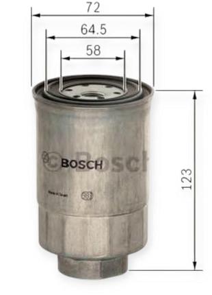 Фільтр паливний toyota rav 4 2.0-2.2d 05-, mazda 323(bj), 626 (gf) (bosch)