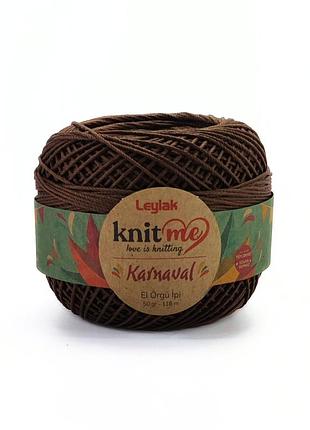 Пряжа karnaval/карнавал, коричневый 00080, knit me