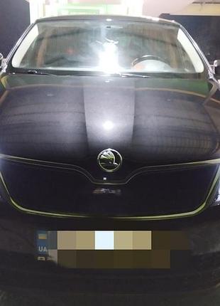 Зимняя решетка верхняя глянцевая для skoda rapid 2012-2019 дефлектор для защиты от снега и льда ve-33