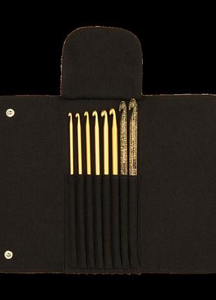 Набір гачків addi click hook, для туніського та комбінованого в’язання, у чохлі, 240-2