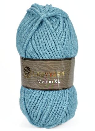 Пряжа merino xl/меріно хл, блакитний nw018, lady yarn