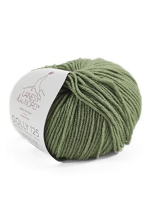 Пряжа dolly 125/долли 125, оливковый 602, laines du nord