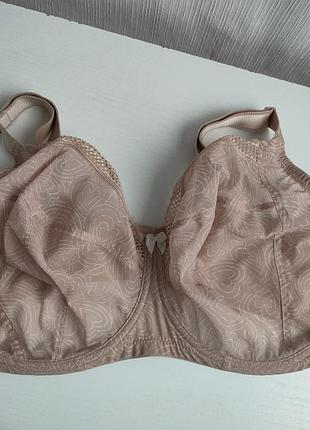 Бюстгальтер marks &amp; spencer 95g на великі груди бежевий у серця