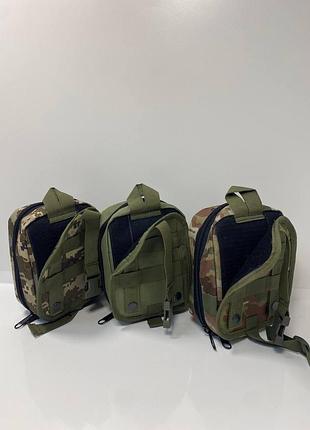 Подсумок под аптечку уменьшен с отрывной спинкой. олива