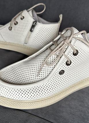 Черевики дезерти шкіряні veritas з перфорацією сіробежеві 39 розмір