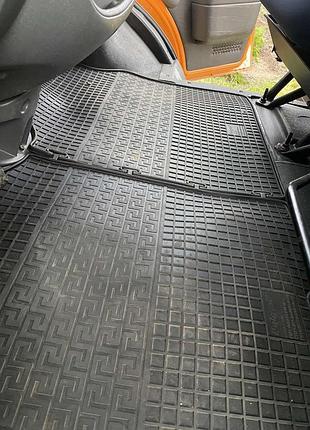 Резиновые коврики 2шт polytep для fiat ducato 1995-2006 черные модельные для защиты салона авто dm-11