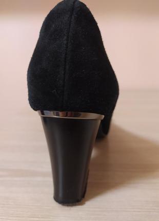 Туфли женские черные натуральный замш5 фото