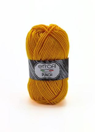 Пряжа punch/пунч,тёмно-желтый 72107, etrofil