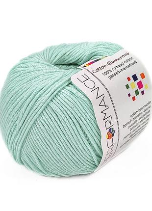 Пряжа cotton glamorous/коттон гламорос, бирюзовый 136, performance