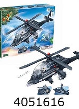 Конструктор banbao армія. 3 в 1. вертоліт, танк та крейсер 295 ел