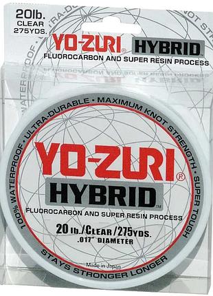 Леска yo-zuri hybrid 275yd clear 252m (прозрач.) 0.405mm 15b