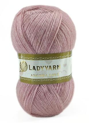 Пряжа angora love/ангора лав, нежно-розовый hn007, lady yarn