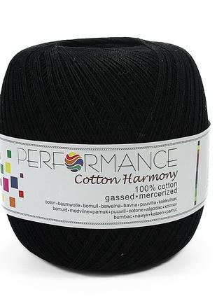 Пряжа cotton harmony/коттон гармони, черный 1126, performance