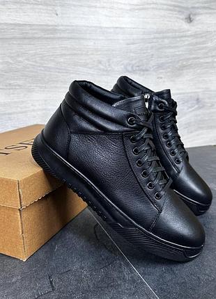 🖍мужские кожаные зимние ботинки