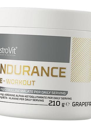 Передтренувальний комплекс з кофеїном, endurance pre-workout, ostrovit 210г грейпфрут (11250015)