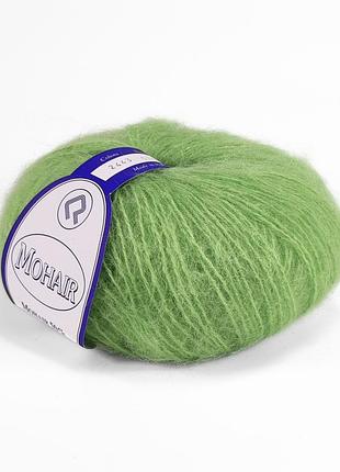 Пряжа mohair/мохер, салатовий 2443, campolmi