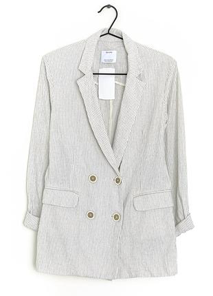 Модный удлиненный пиджак из льна( добавлением)