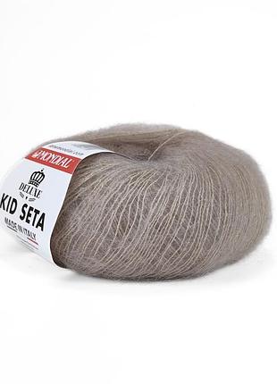 Пряжа kid seta/кид сета, серый 512, mondial