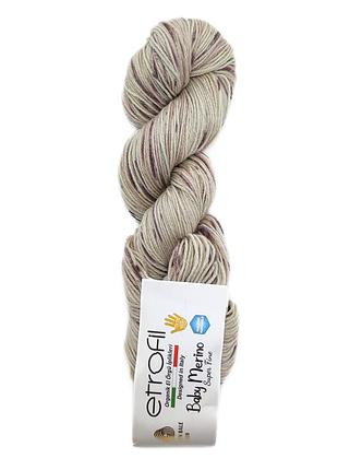 Пряжа baby merino print/бэби мерино принт, песочный-коричневый el114, etrofil