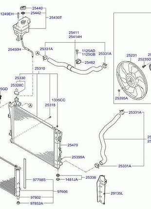 Шланг (патрубок) системы охлаждения, 254143s000