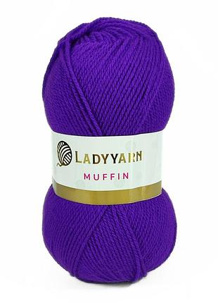 Пряжа muffin/мафин, аметистовый ahb039, lady yarn