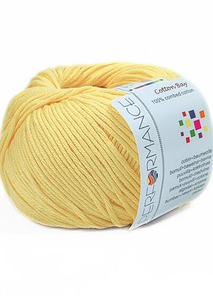 Пряжа cotton bay/коттон бай, желтый 178, performance